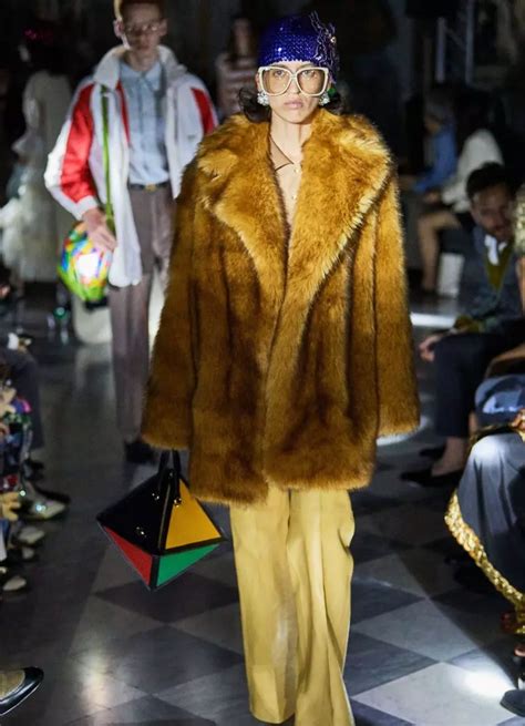 gucci faux fur coat mens|gucci fur coat women's.